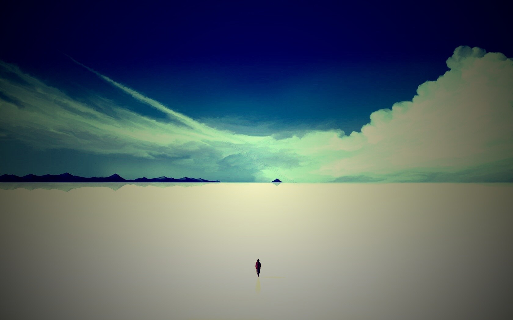 Человек и пустошь обои