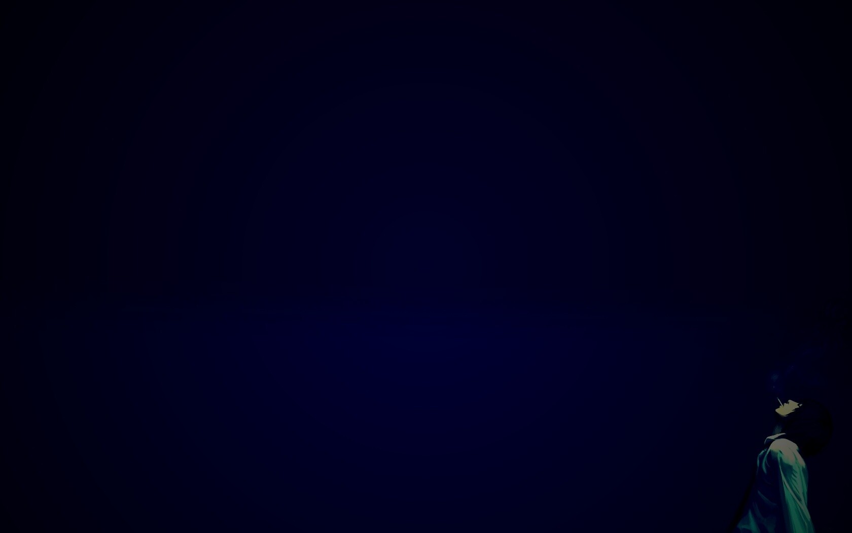 Курящий в углу обои