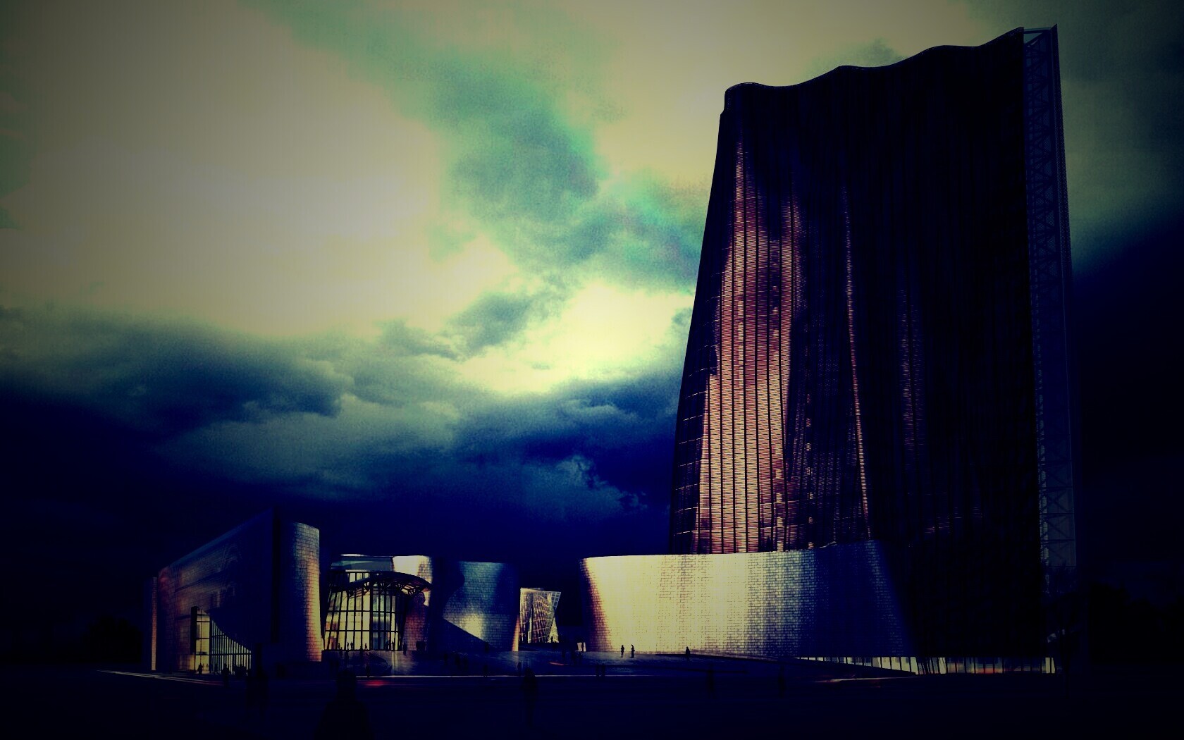 Здание обои