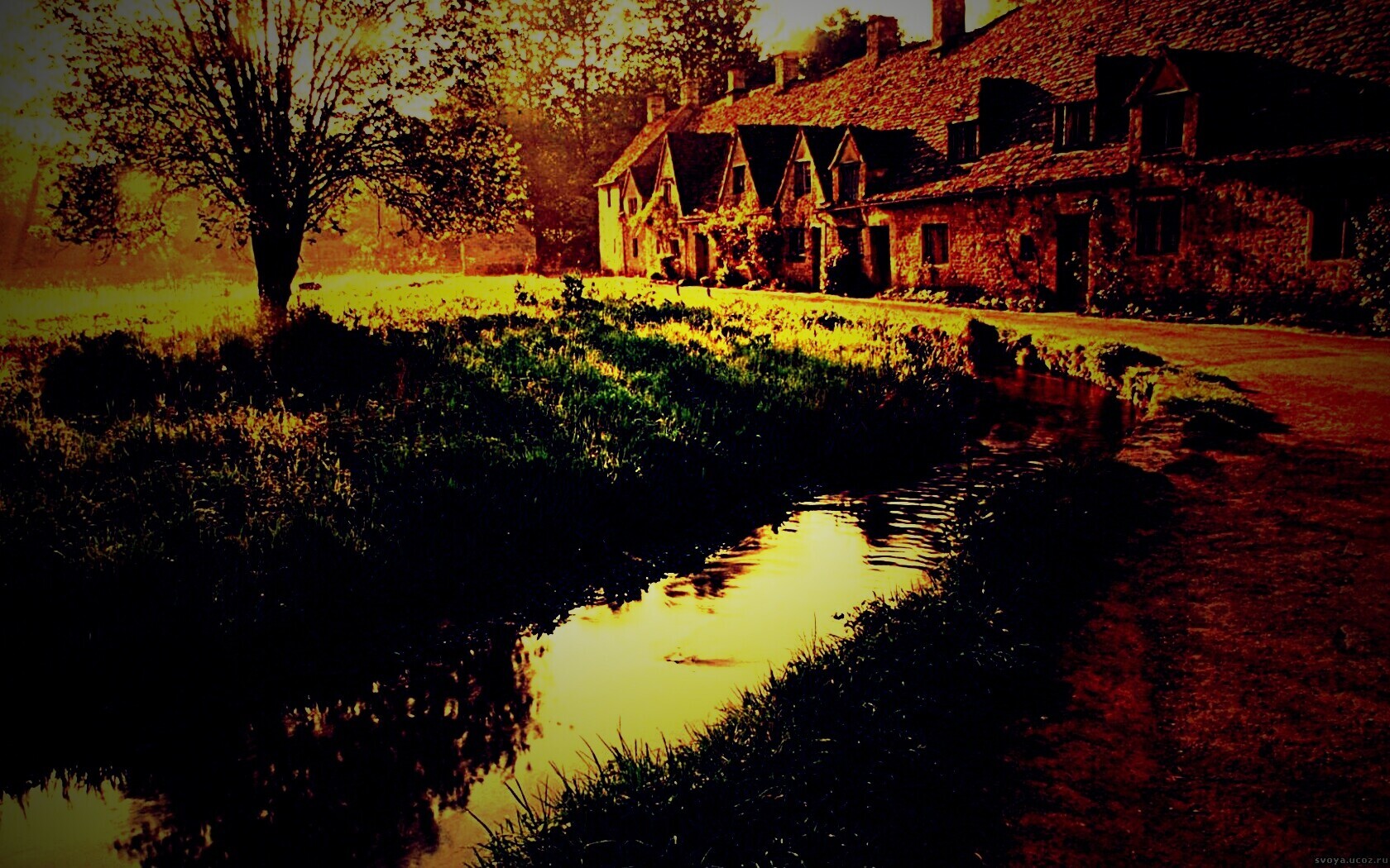 Домик в Англии обои