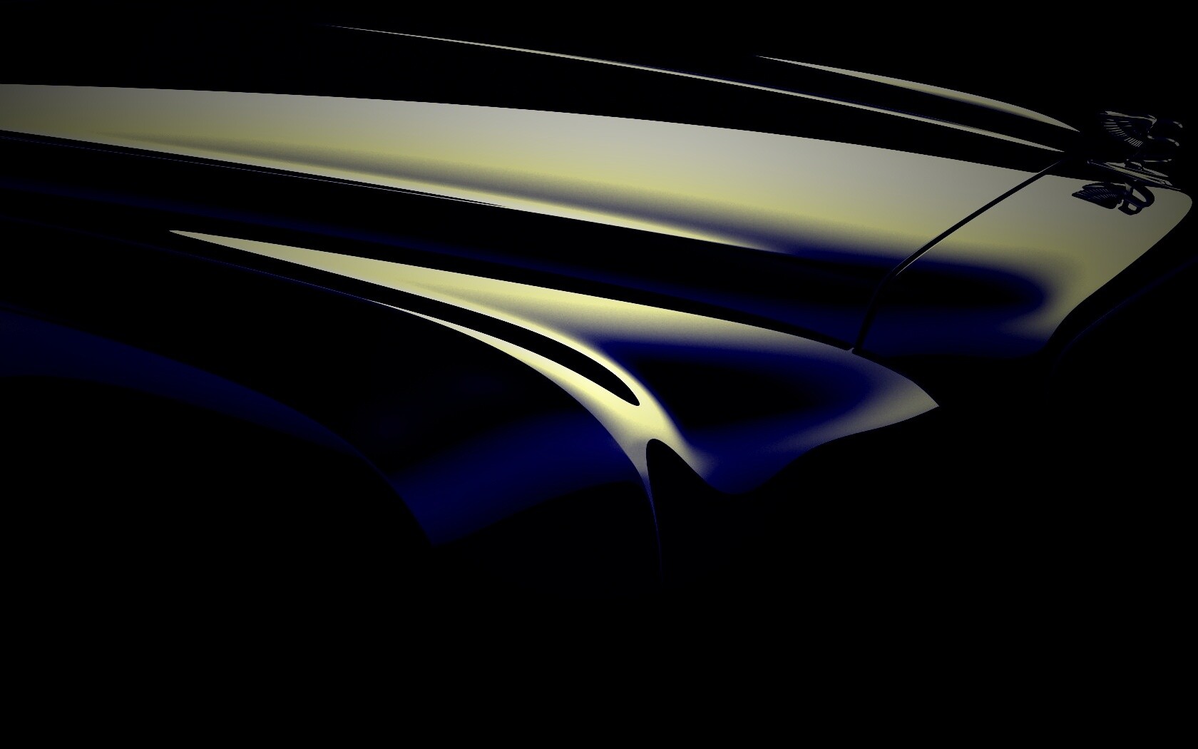 Капот чёрного авто обои