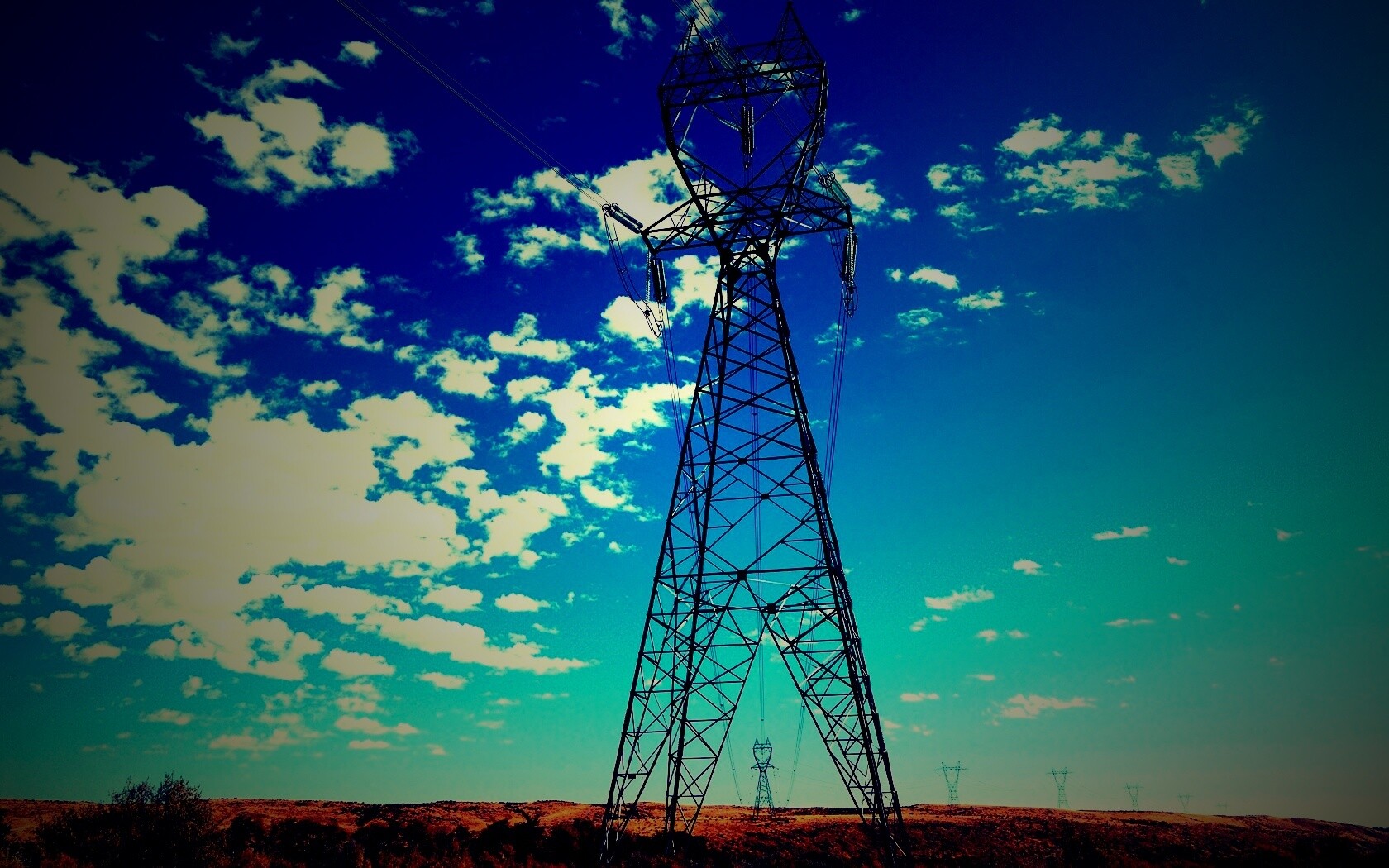 Линии электро передач обои