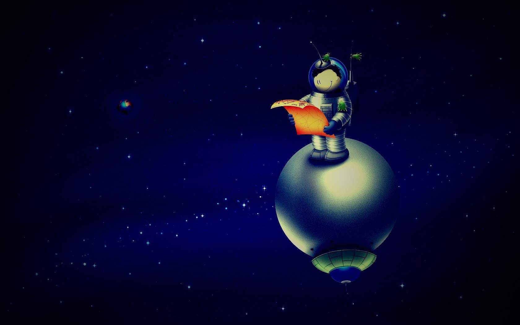 Космонват на луне обои