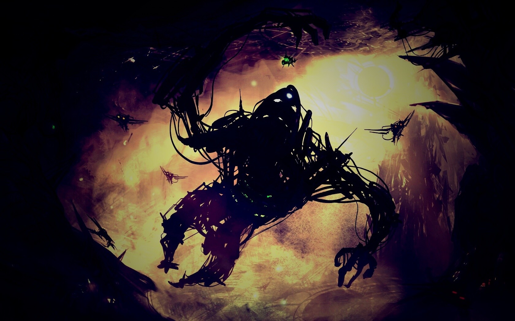 Подзёмный темный монстр обои