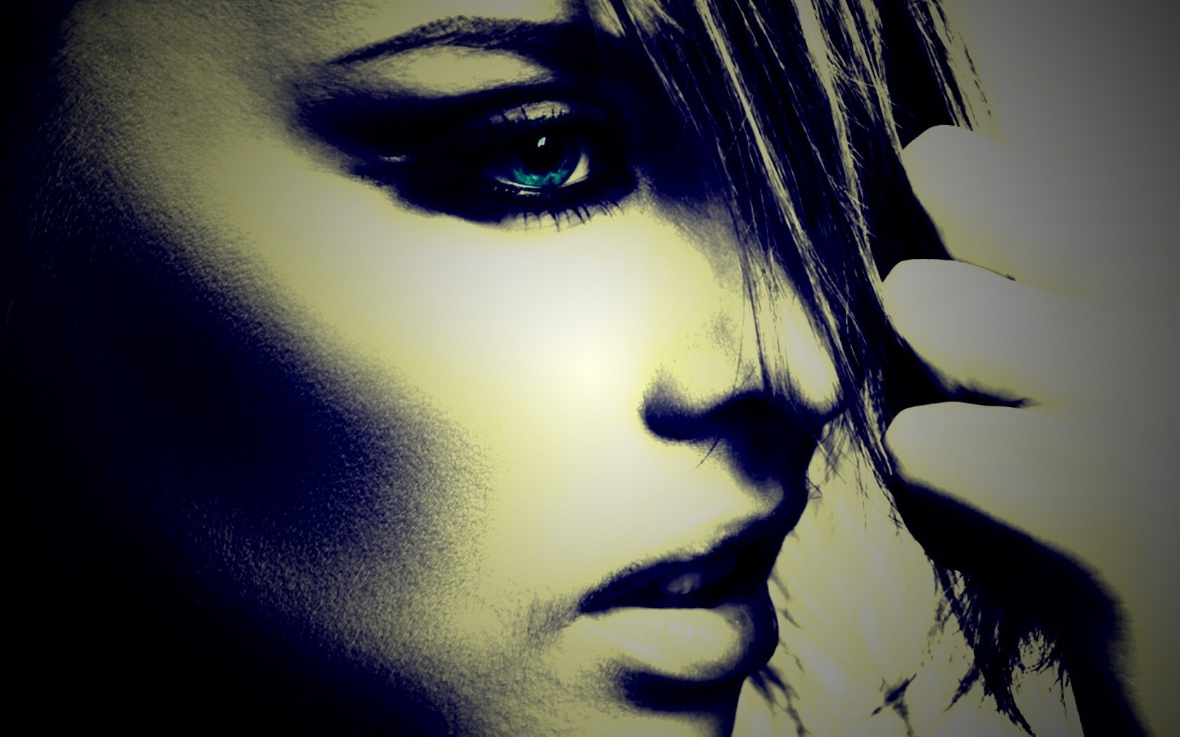 Глаза цвета моря обои