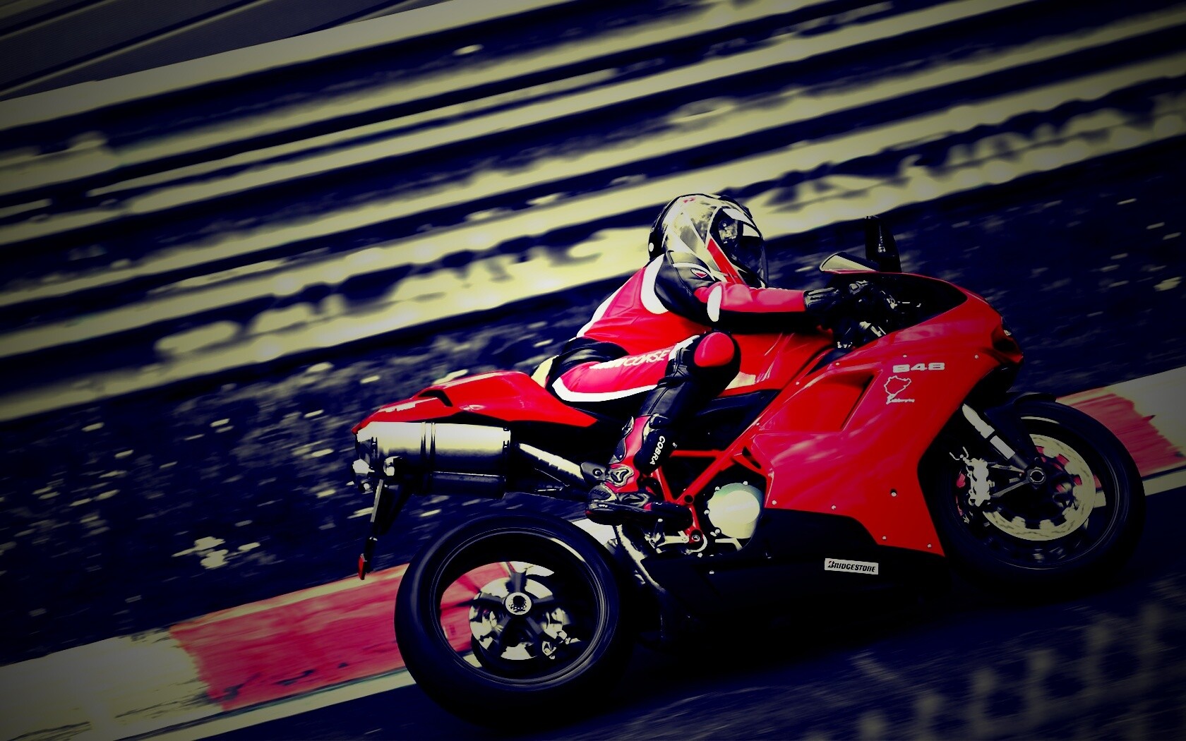 Красный мотоцикл обои