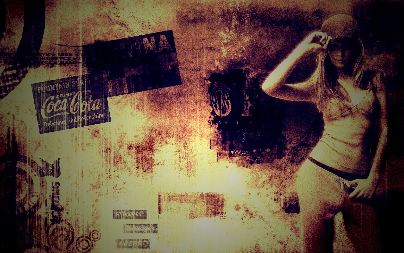 Винтажная девушка обои