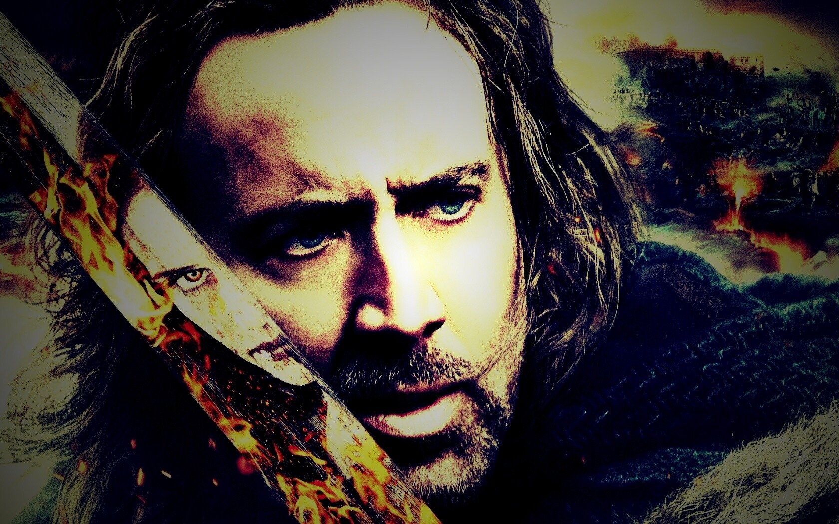 Николас Кейдж в фильме Время ведьм обои