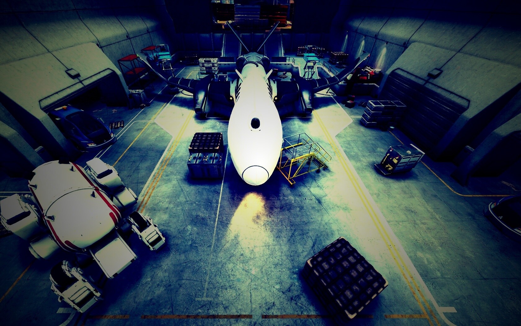 Ангар из игры Brink обои