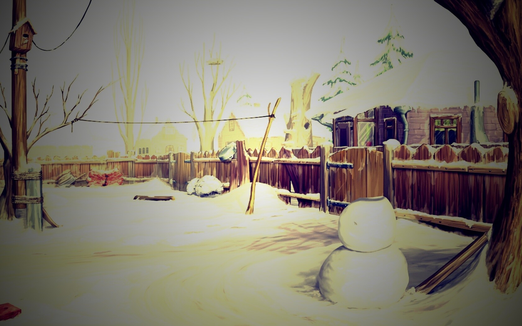 Снеговик обои