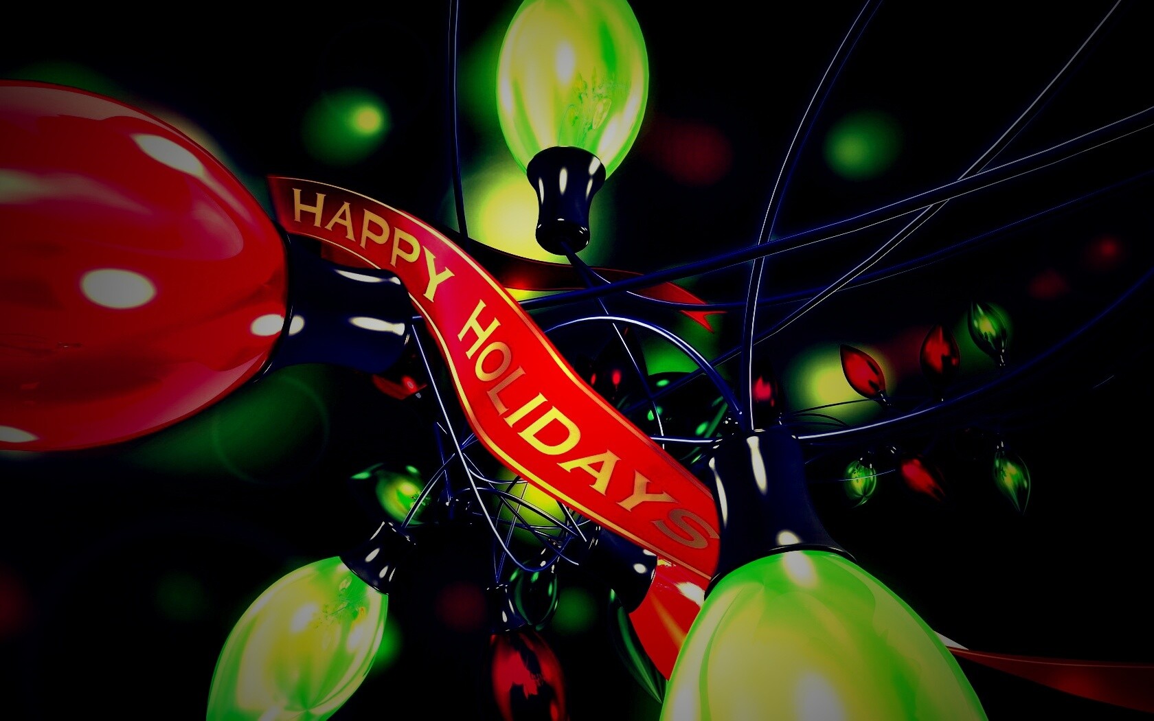 Гирлянда в 3D обои