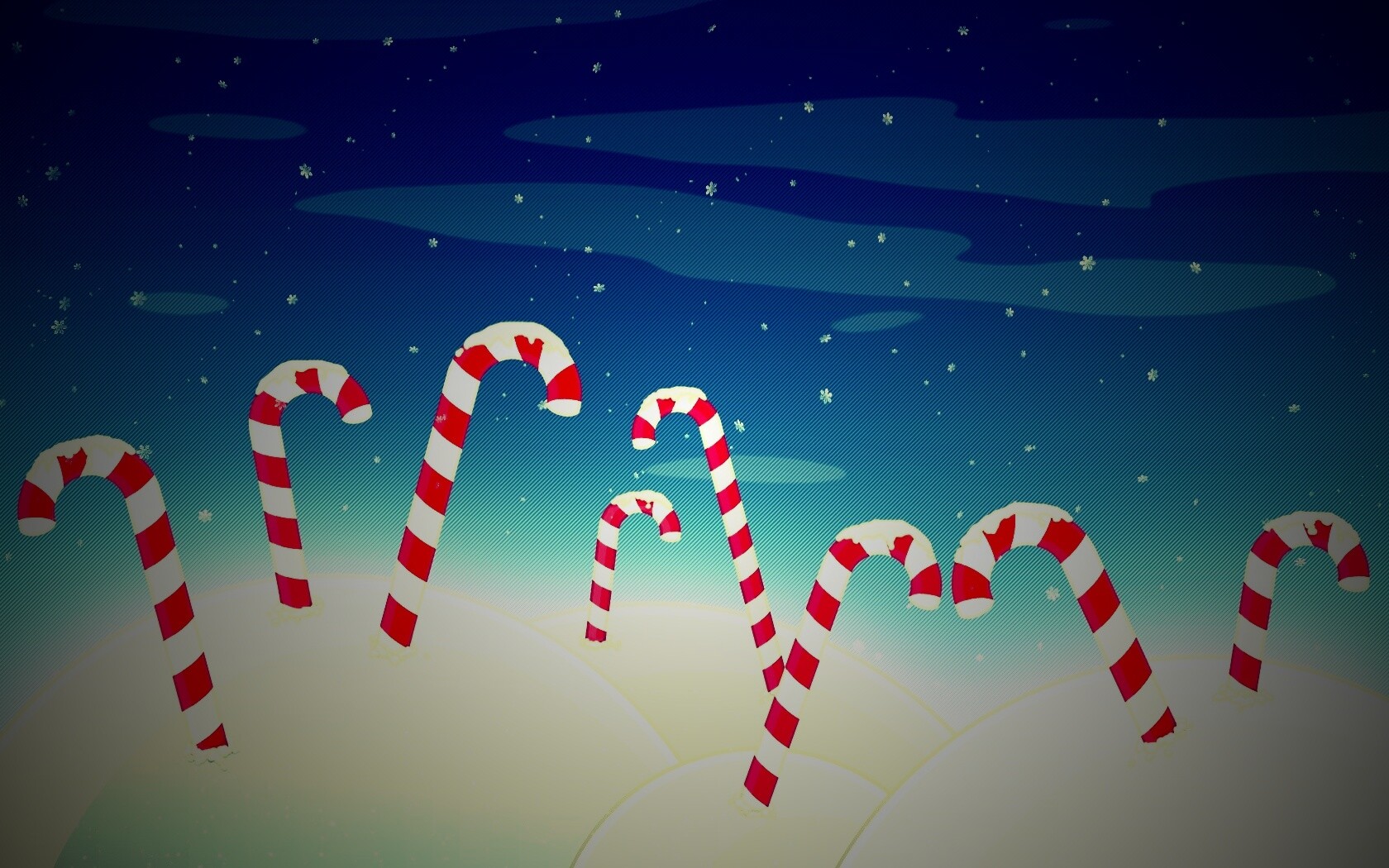 Леденцы в сугробах обои