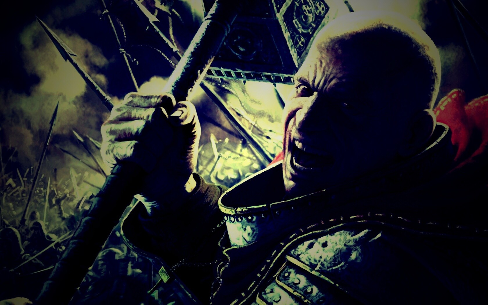 Воин с боевым молотом обои