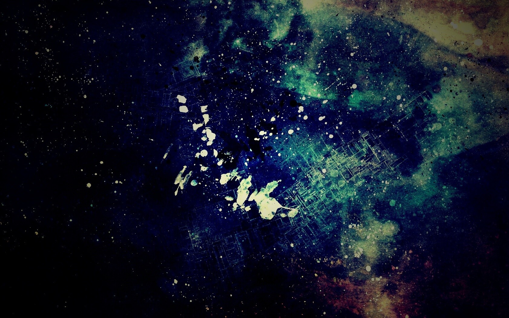 Паттер из красок и штрихов обои