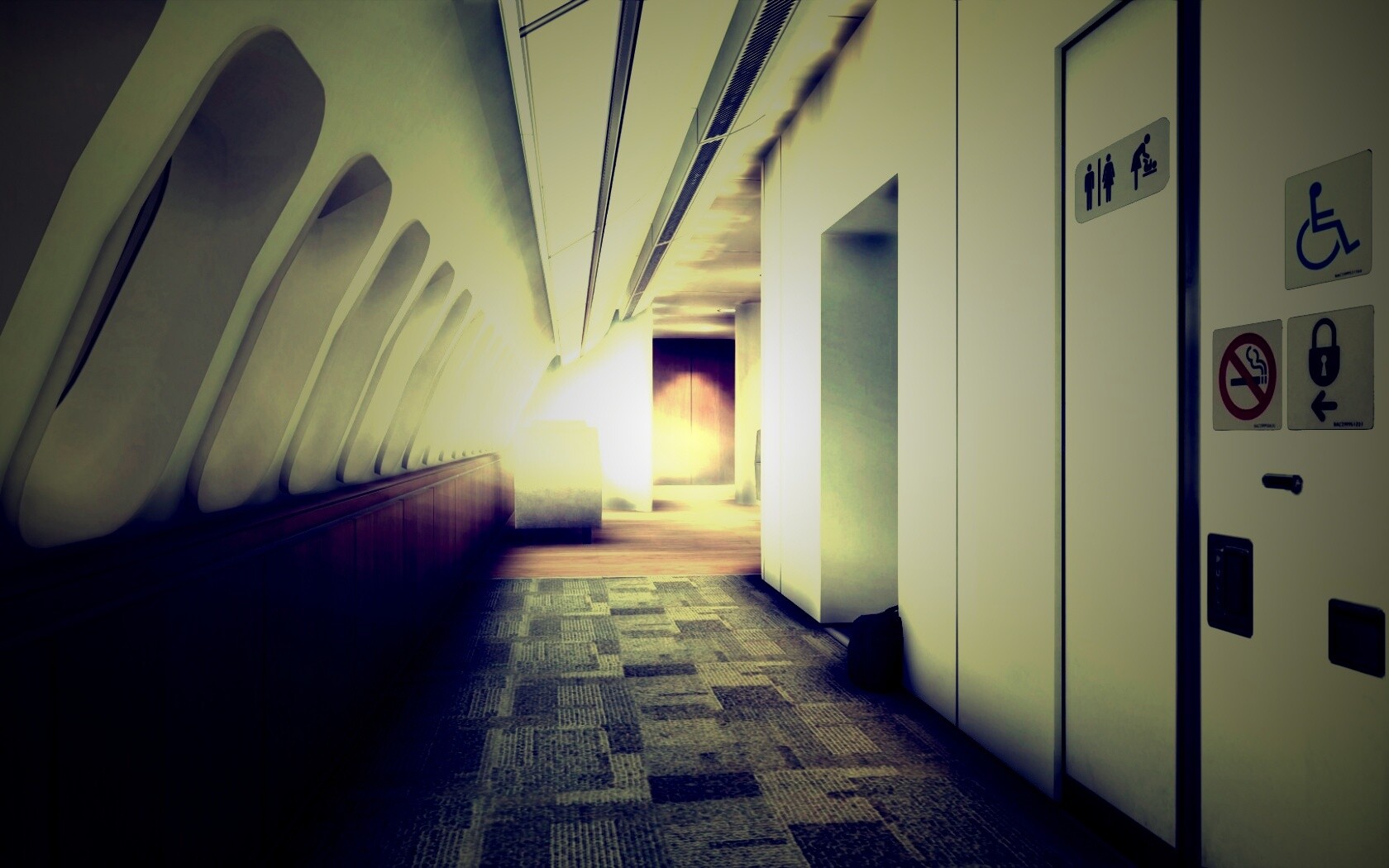 В самолете обои