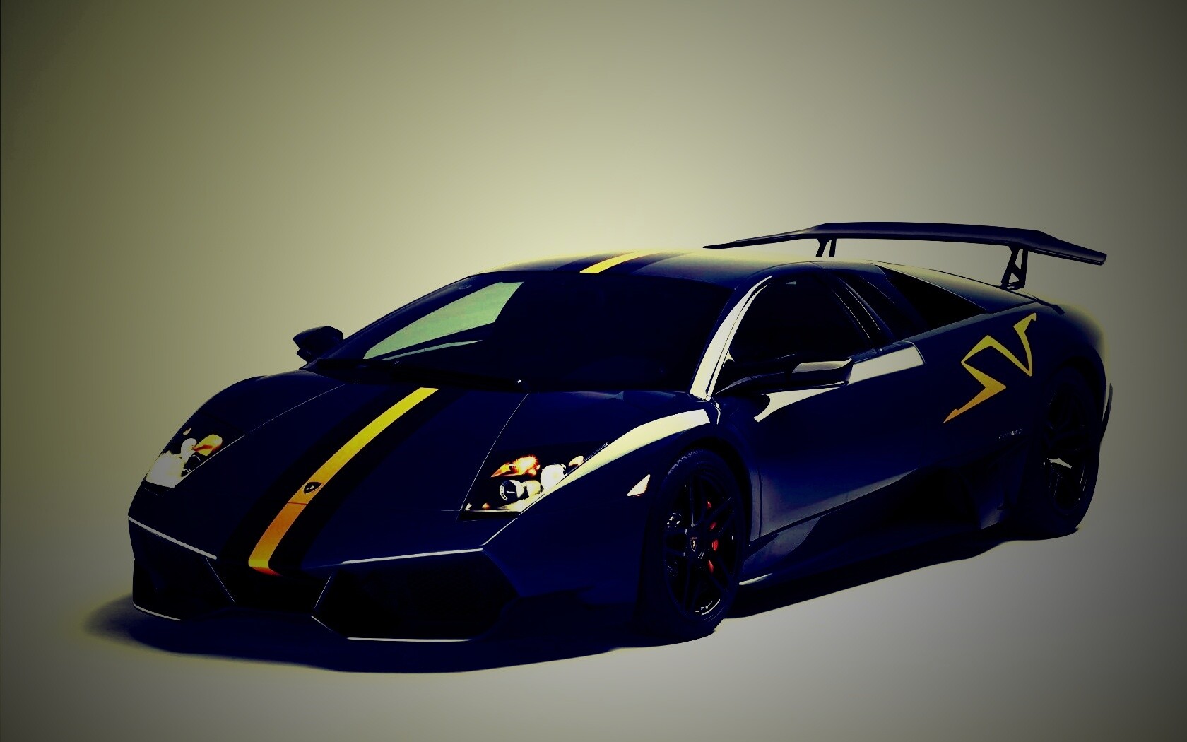 Черная Ламборджини обои