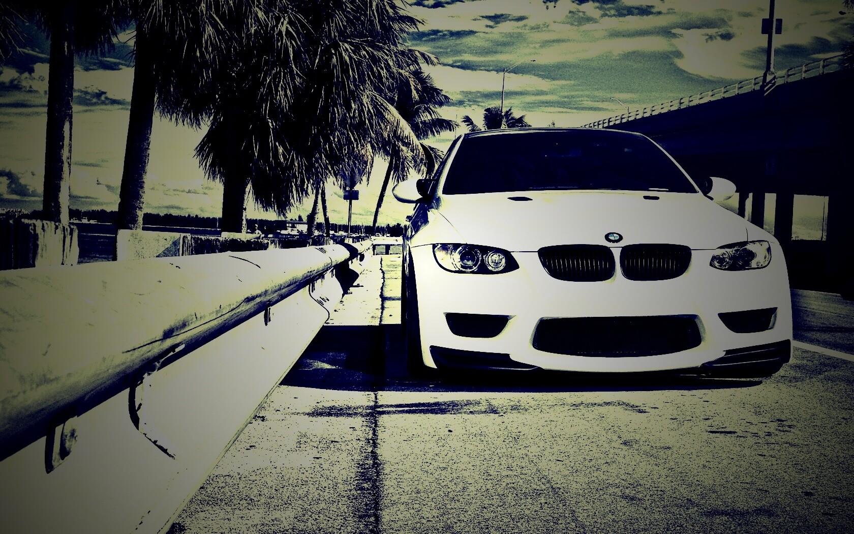 BMW в тропиках обои