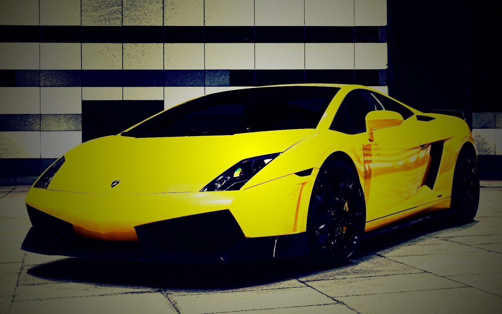 Желтый Ламборджини обои