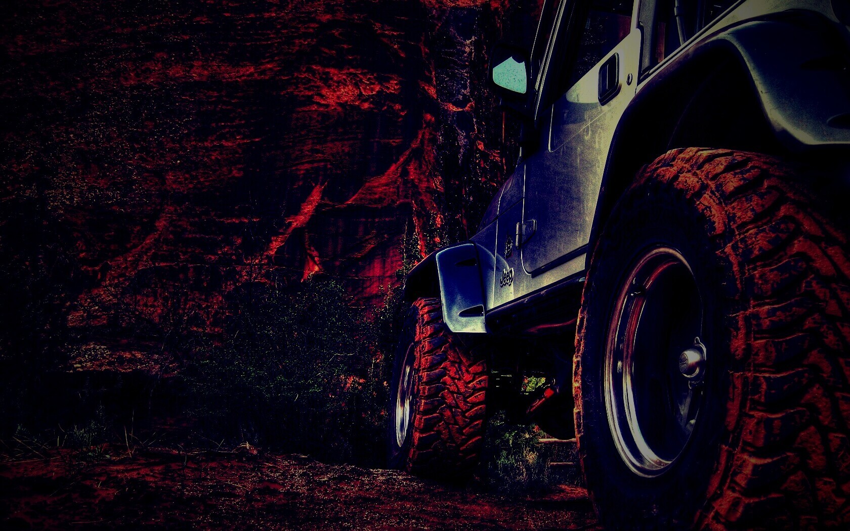 Jeep на бездорожье обои