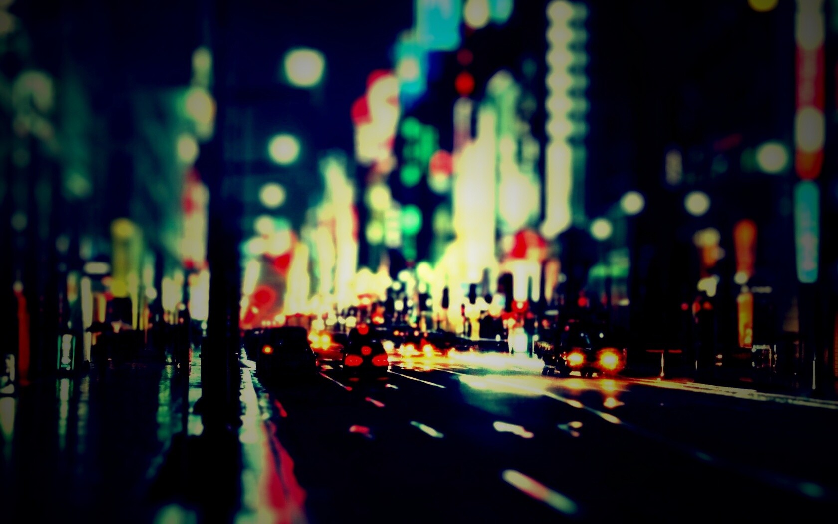 Игрушечный город огней обои