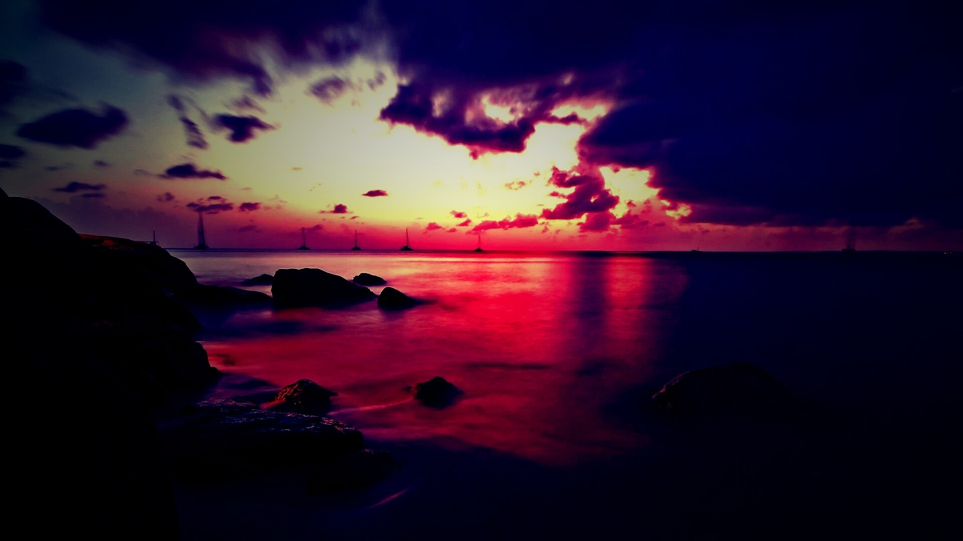 Кровавое море обои