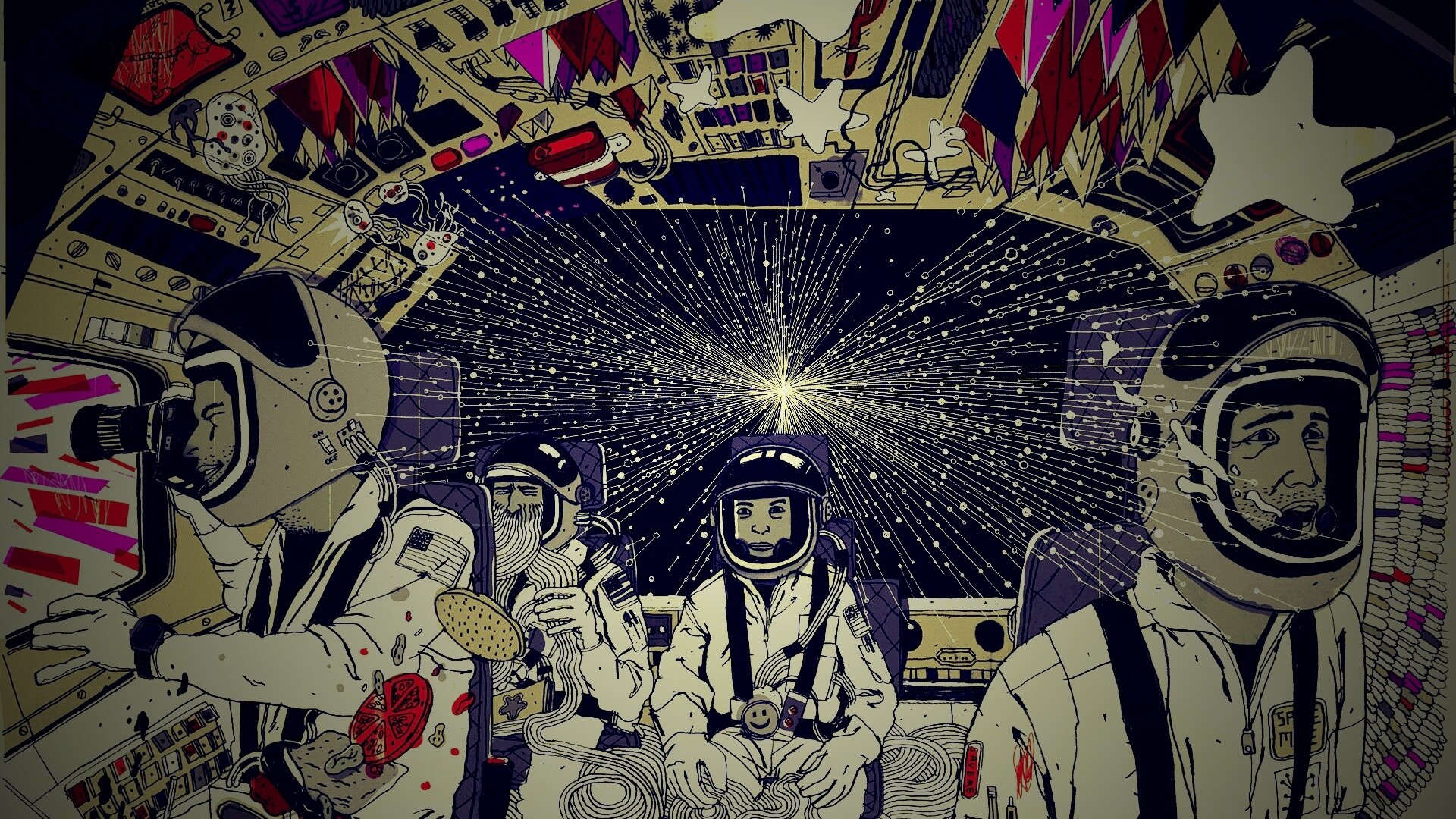 Упоротые космонавты обои