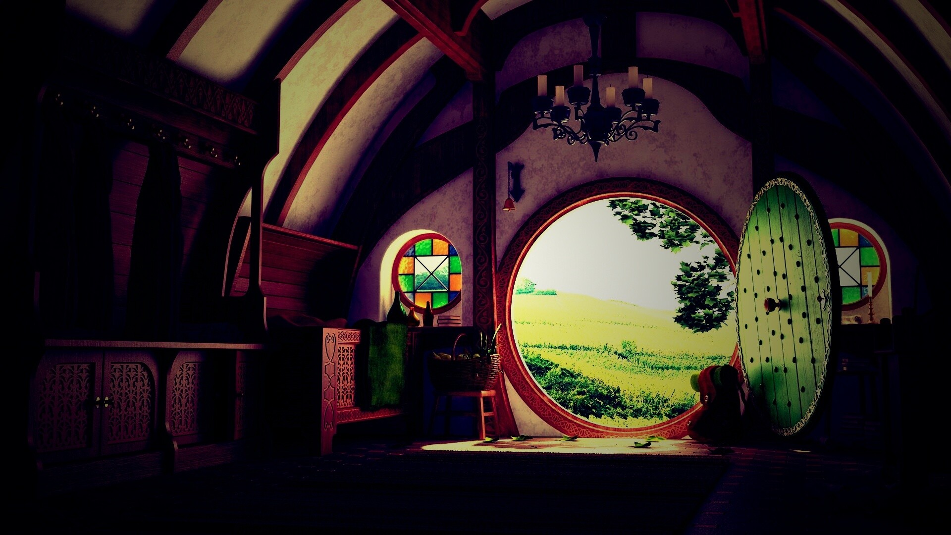 Дом хоббитов обои