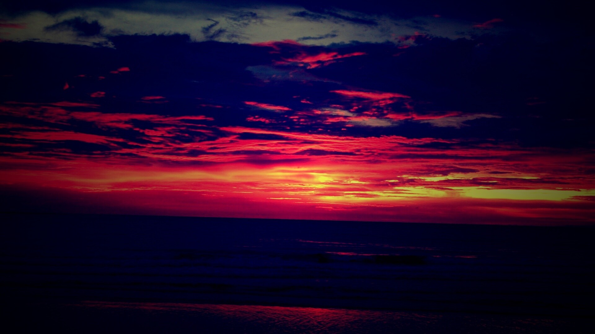 Закат на море обои