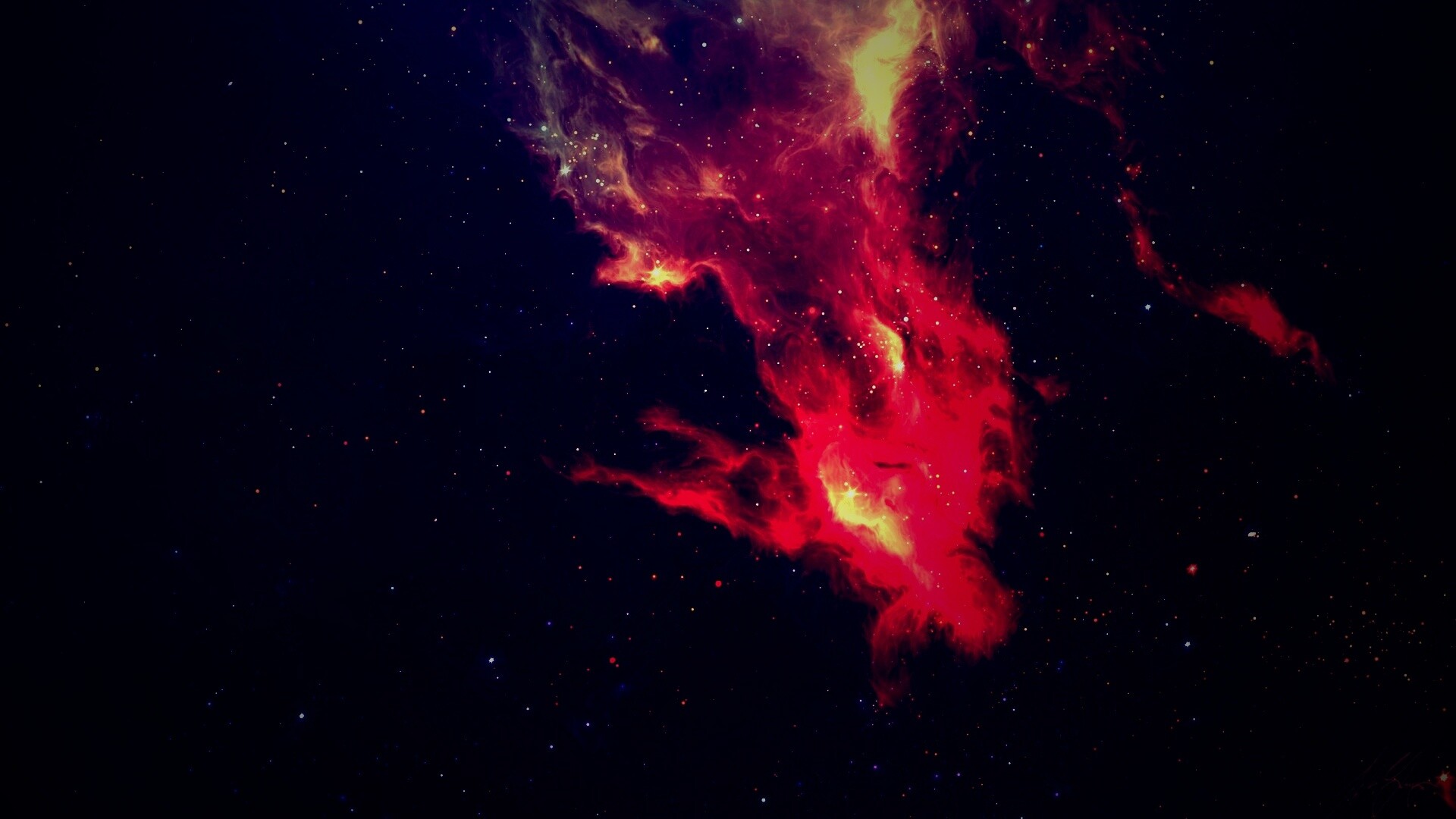 Красная туманность обои