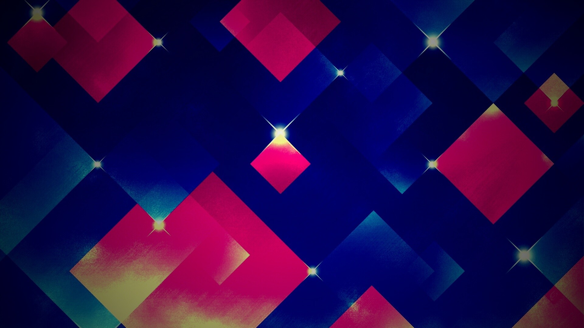 Красные и синие ромбы обои