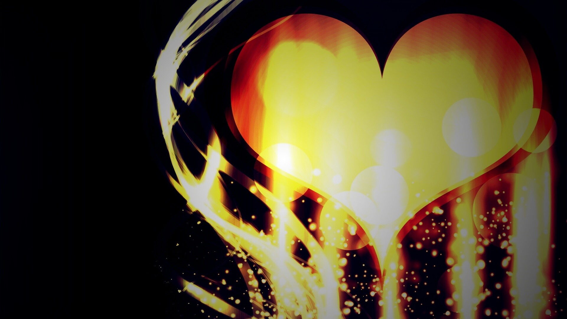 Золотое сердце обои