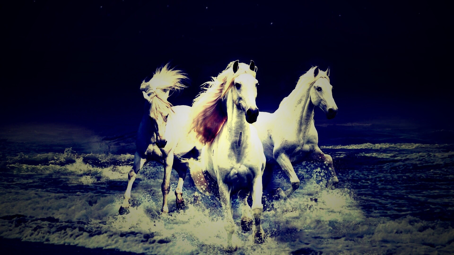 Тройка конец в море обои