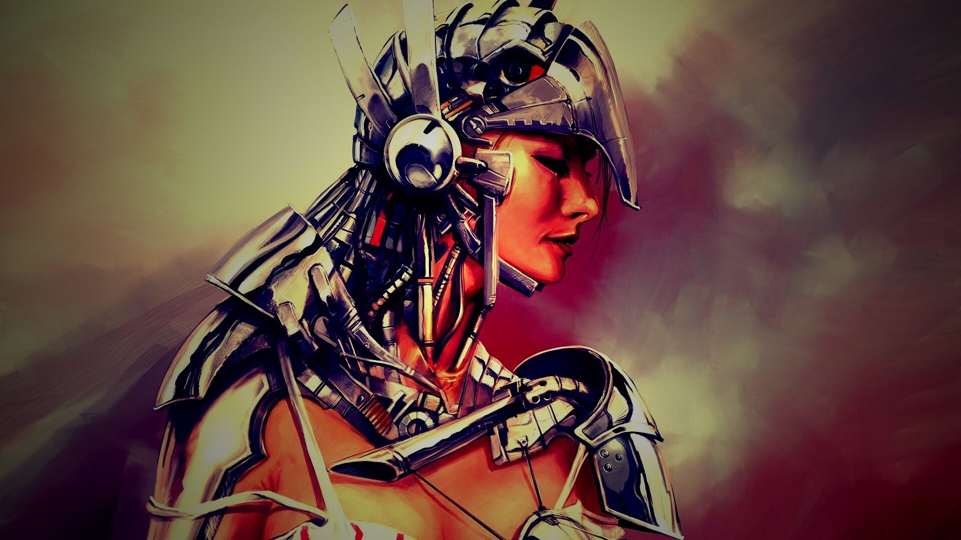 Девушка в силовой броне обои