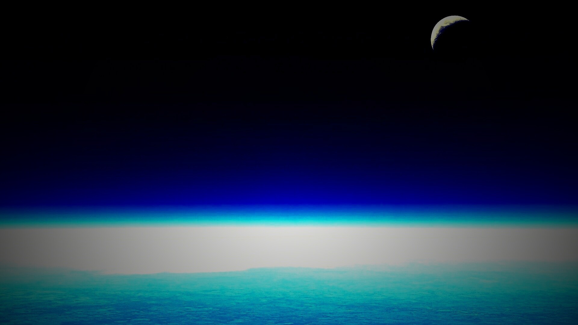 Луна над горизонтом обои