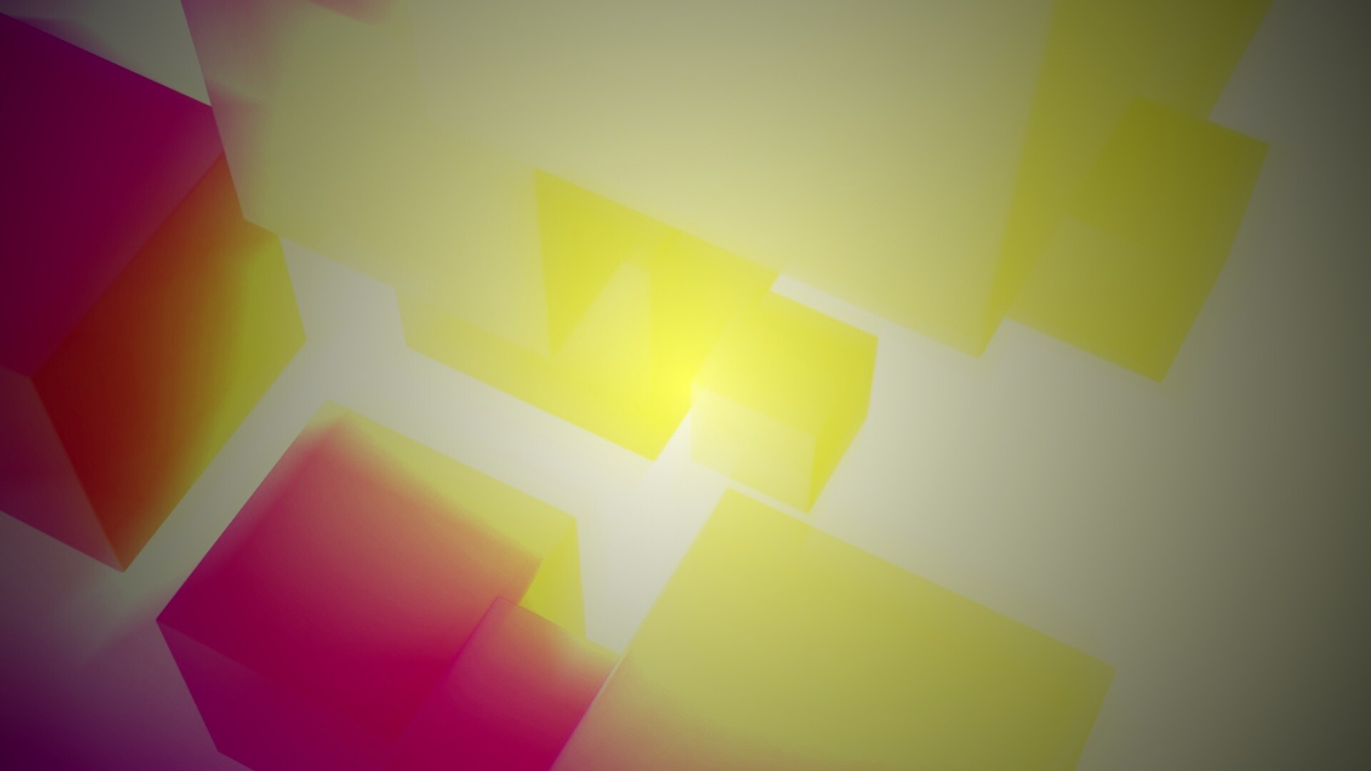 Розовые и желтые кубики обои