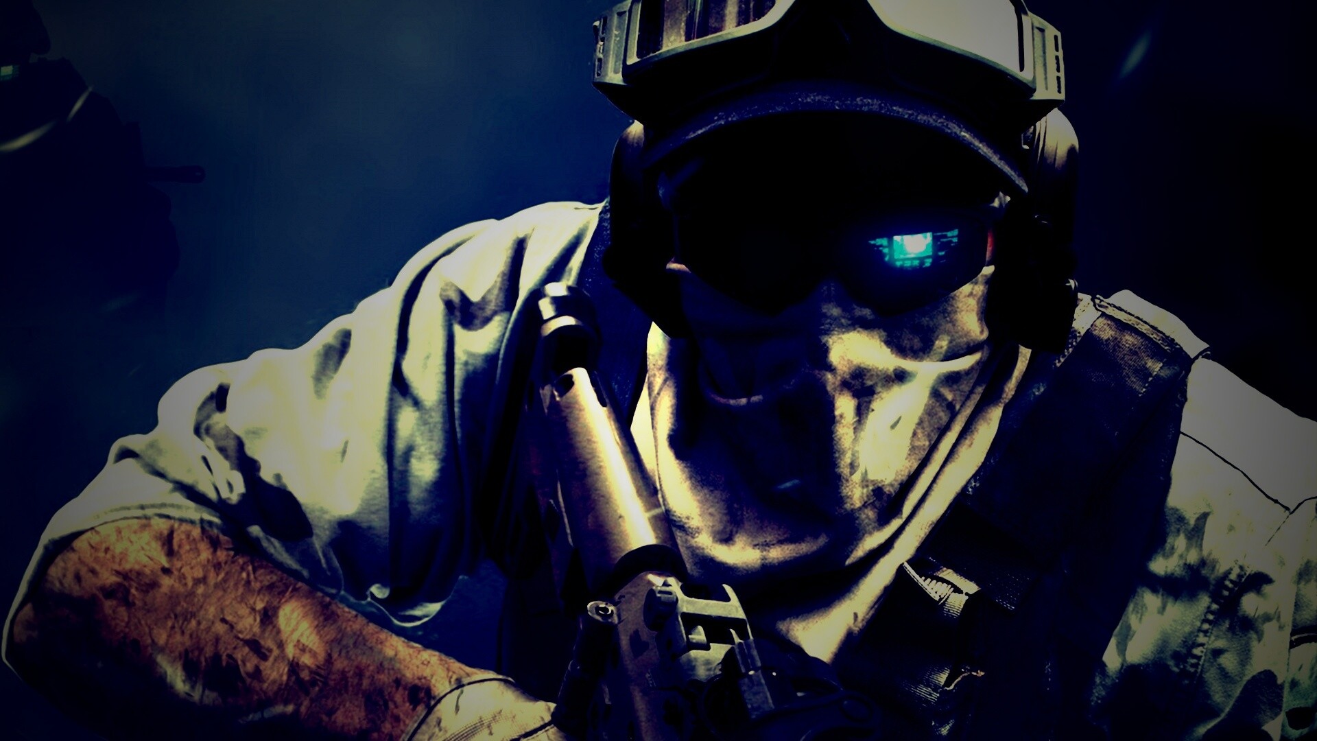 Боец в маске обои