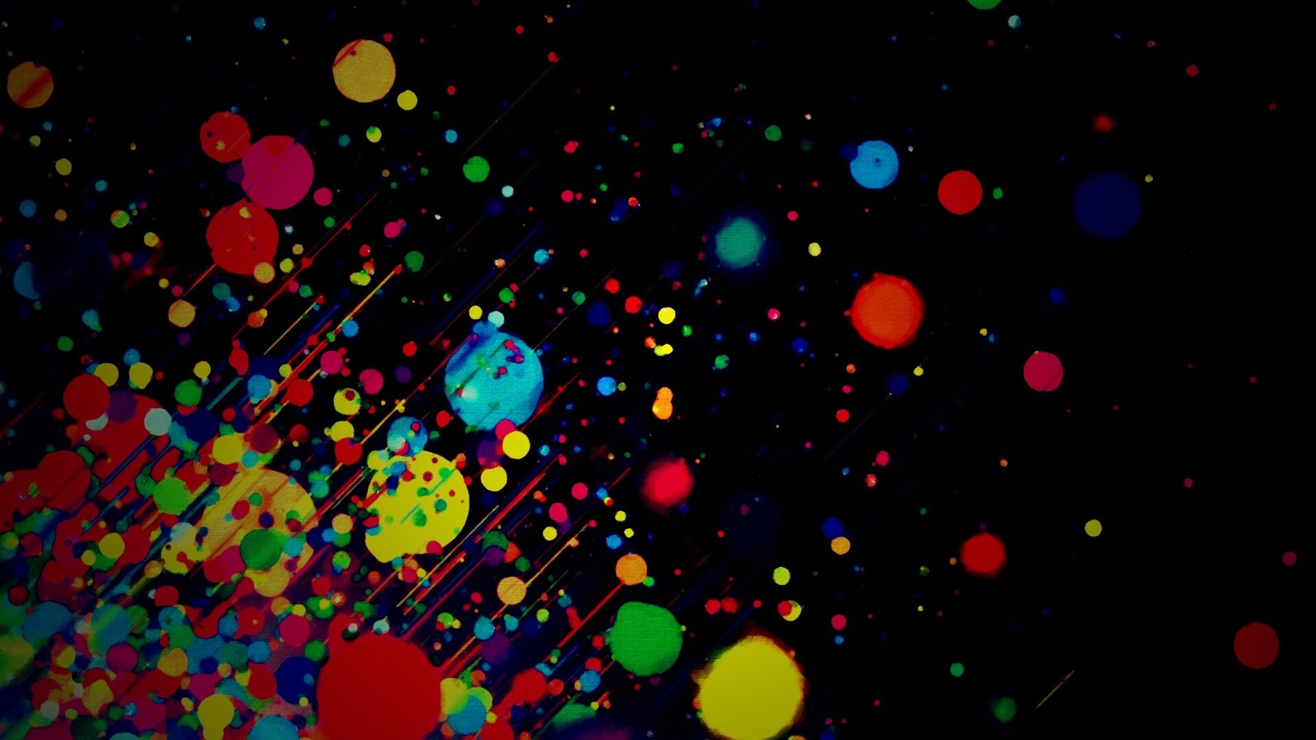 Полёт разноцветных кругов обои