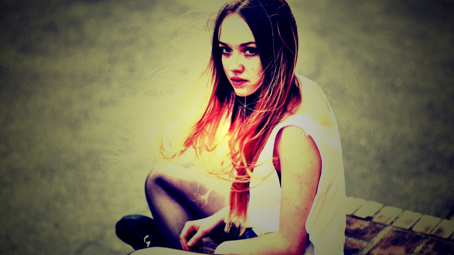 Девушка в образе модели обои