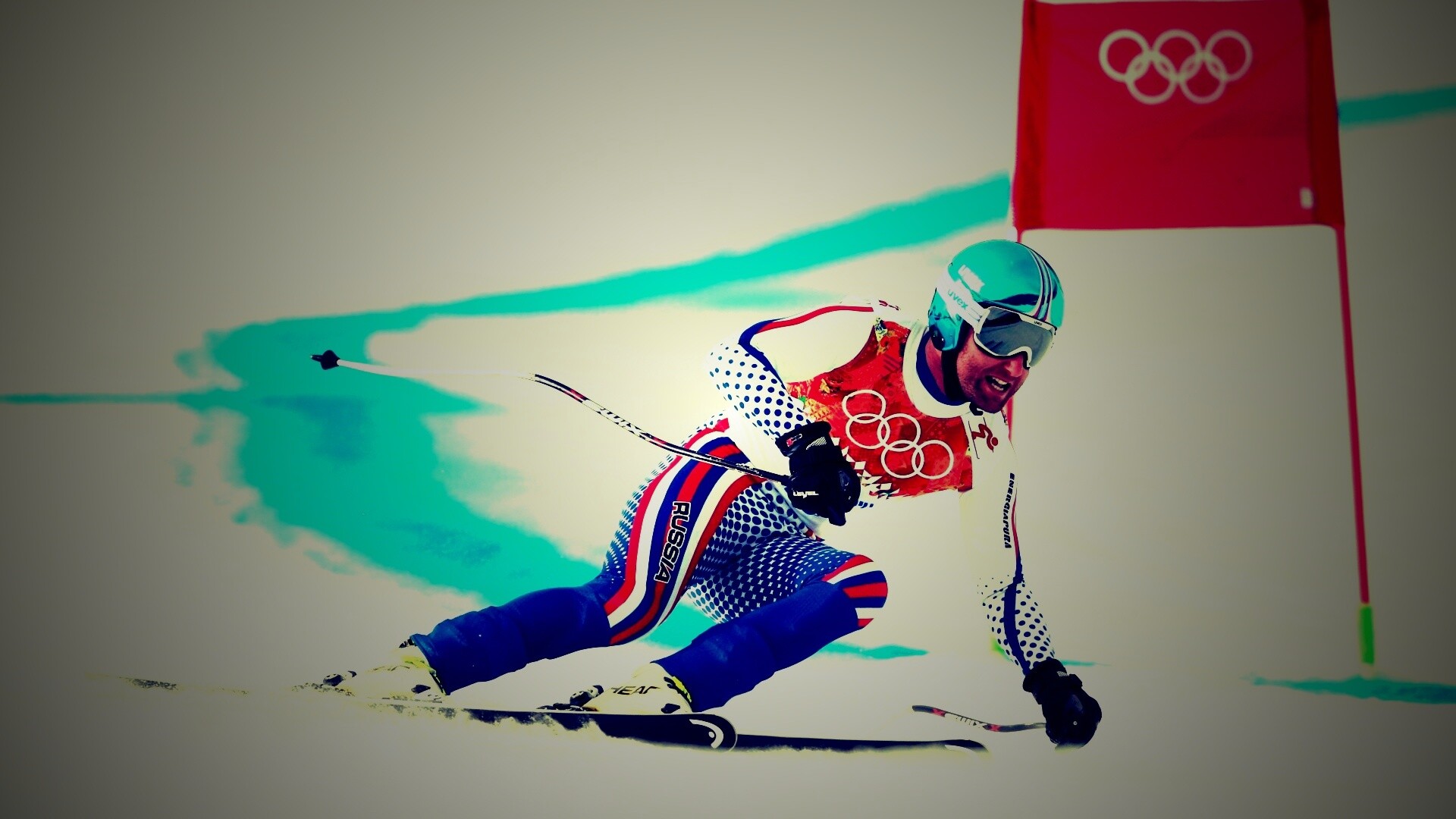 Лыжник на олимпиаде обои