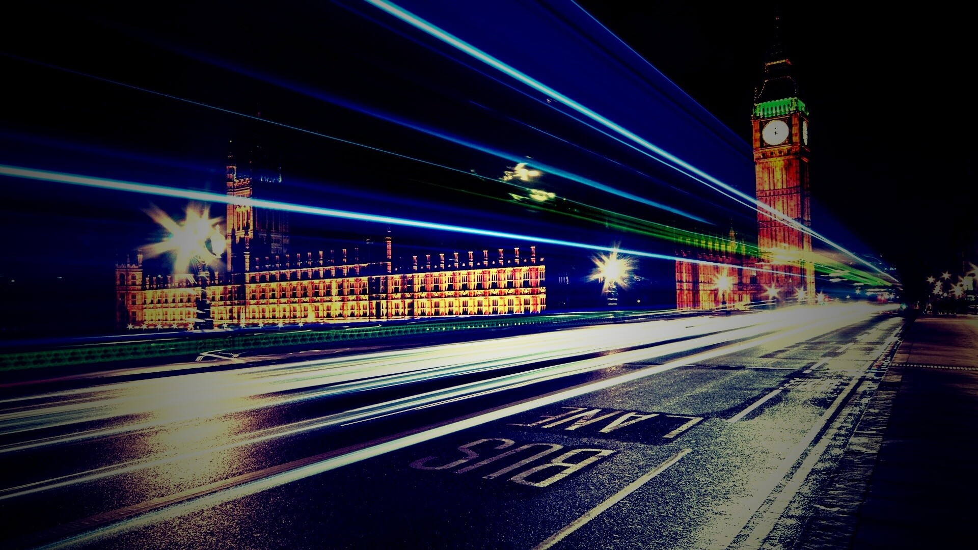 Ночной лондон обои