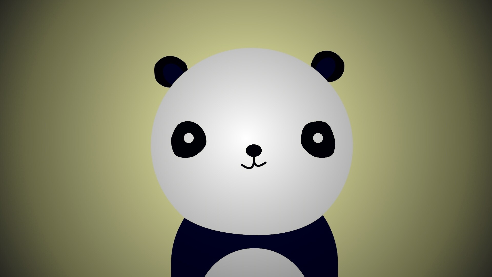 Минималистичная панда обои