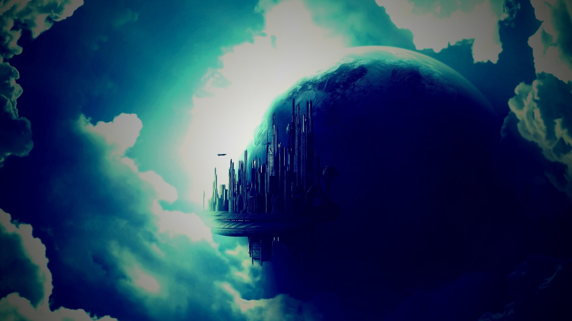 Небесный город обои