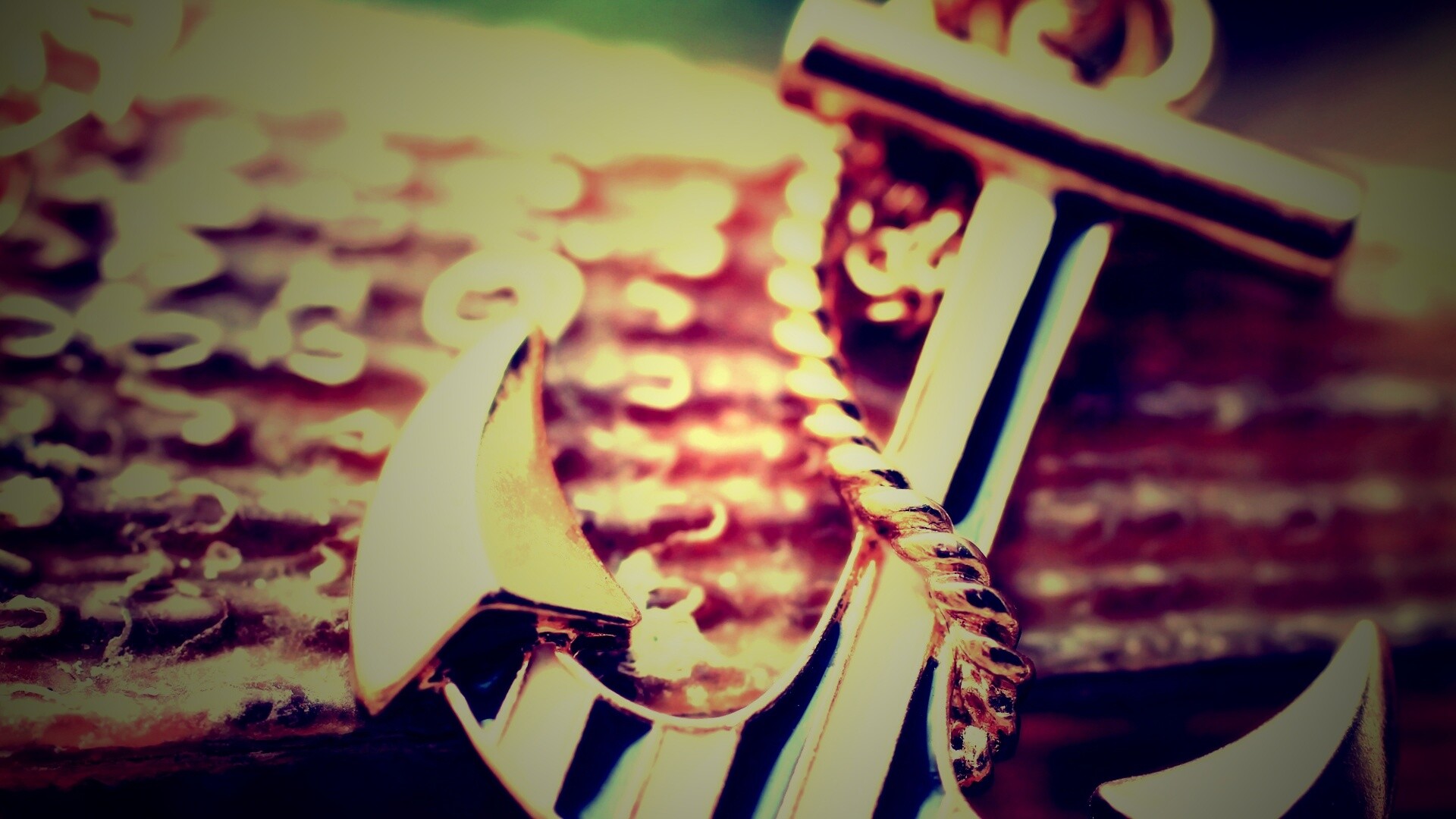 Кулон в виде якоря обои