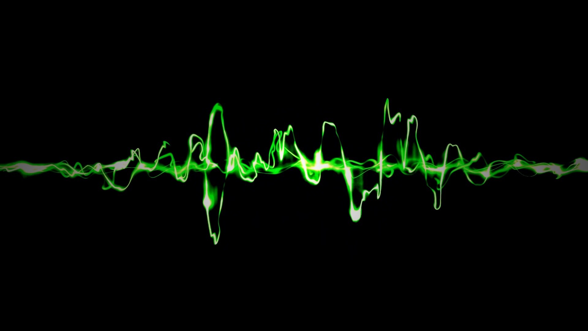 Зеленая пульсирующая волна обои