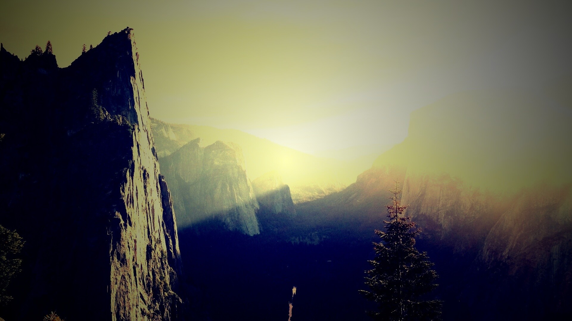 Горный пейзаж обои