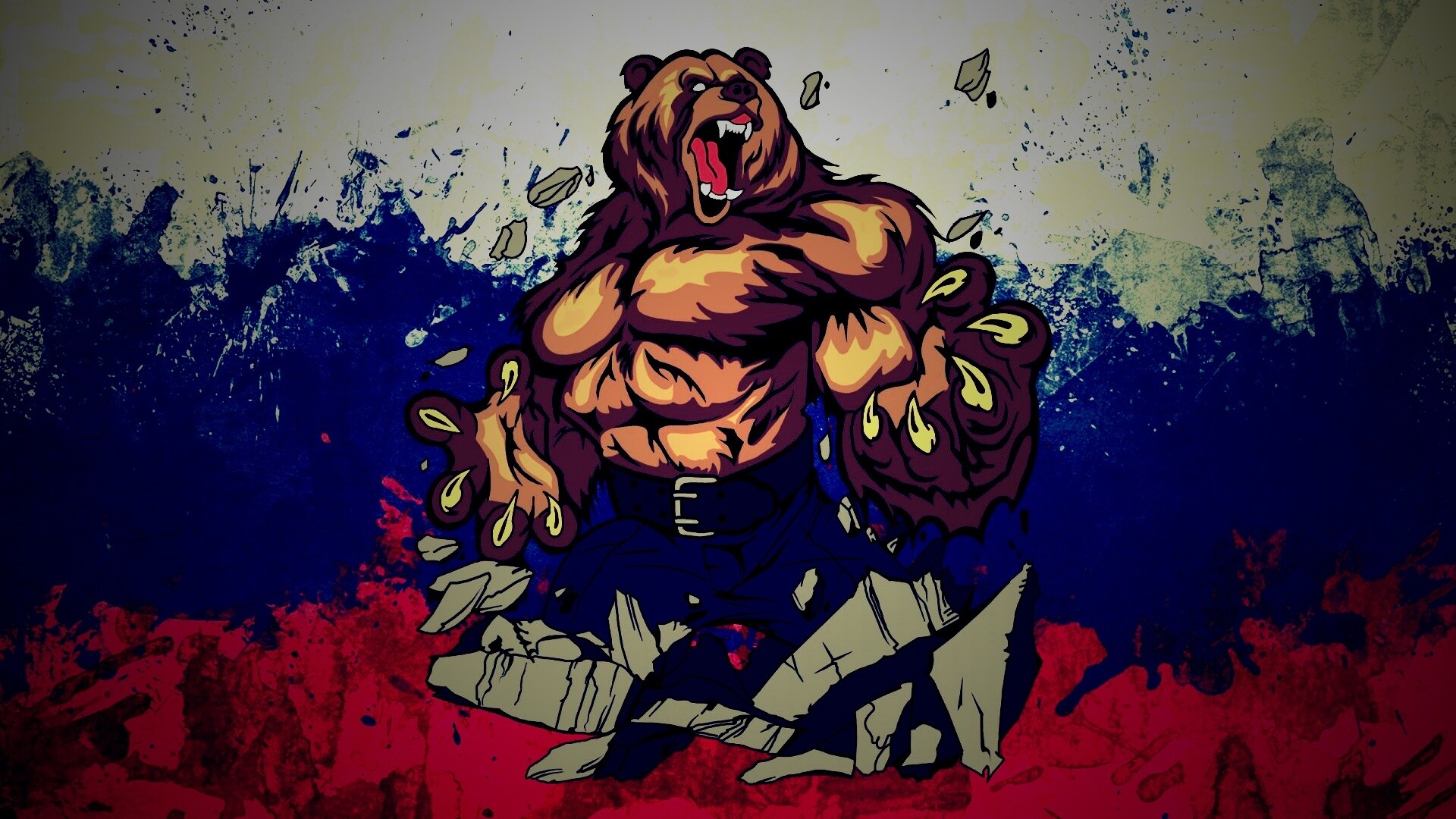 Русский патриотический медведь обои