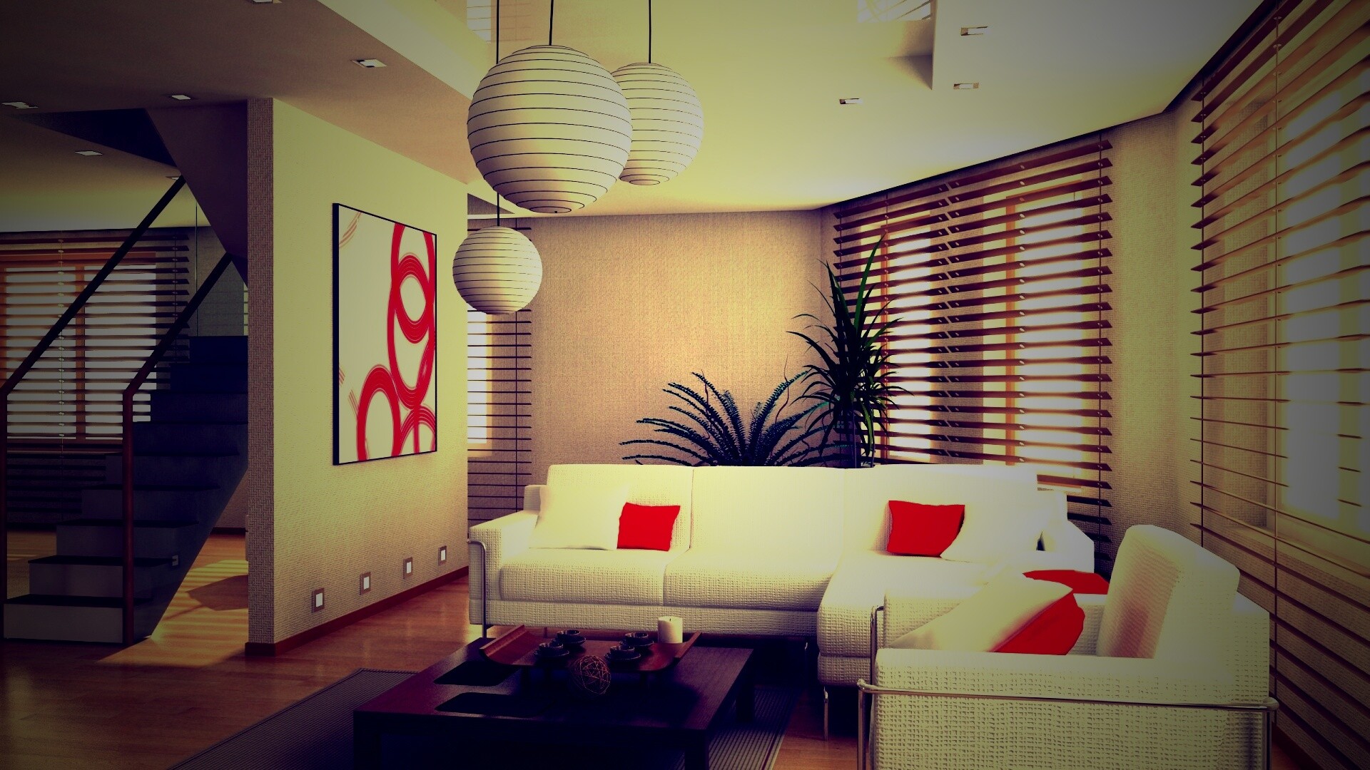 Китайская гостинная обои