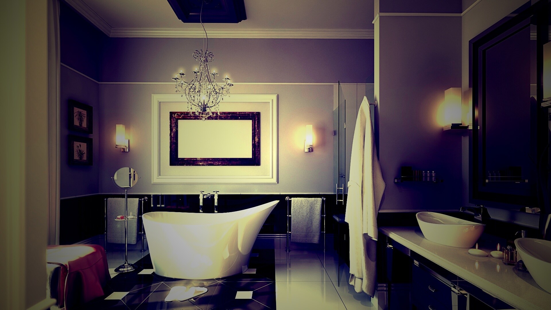 Современная ванна обои