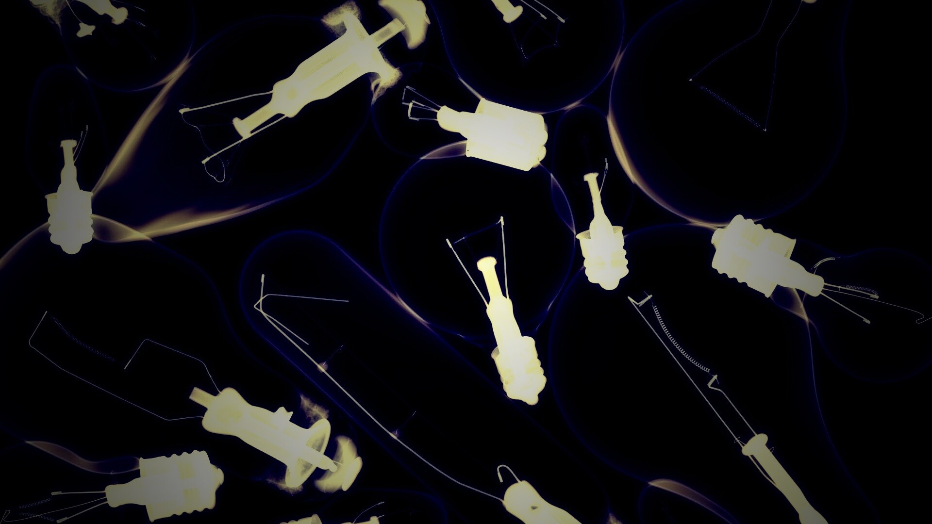 Лампочки под рентгеном обои