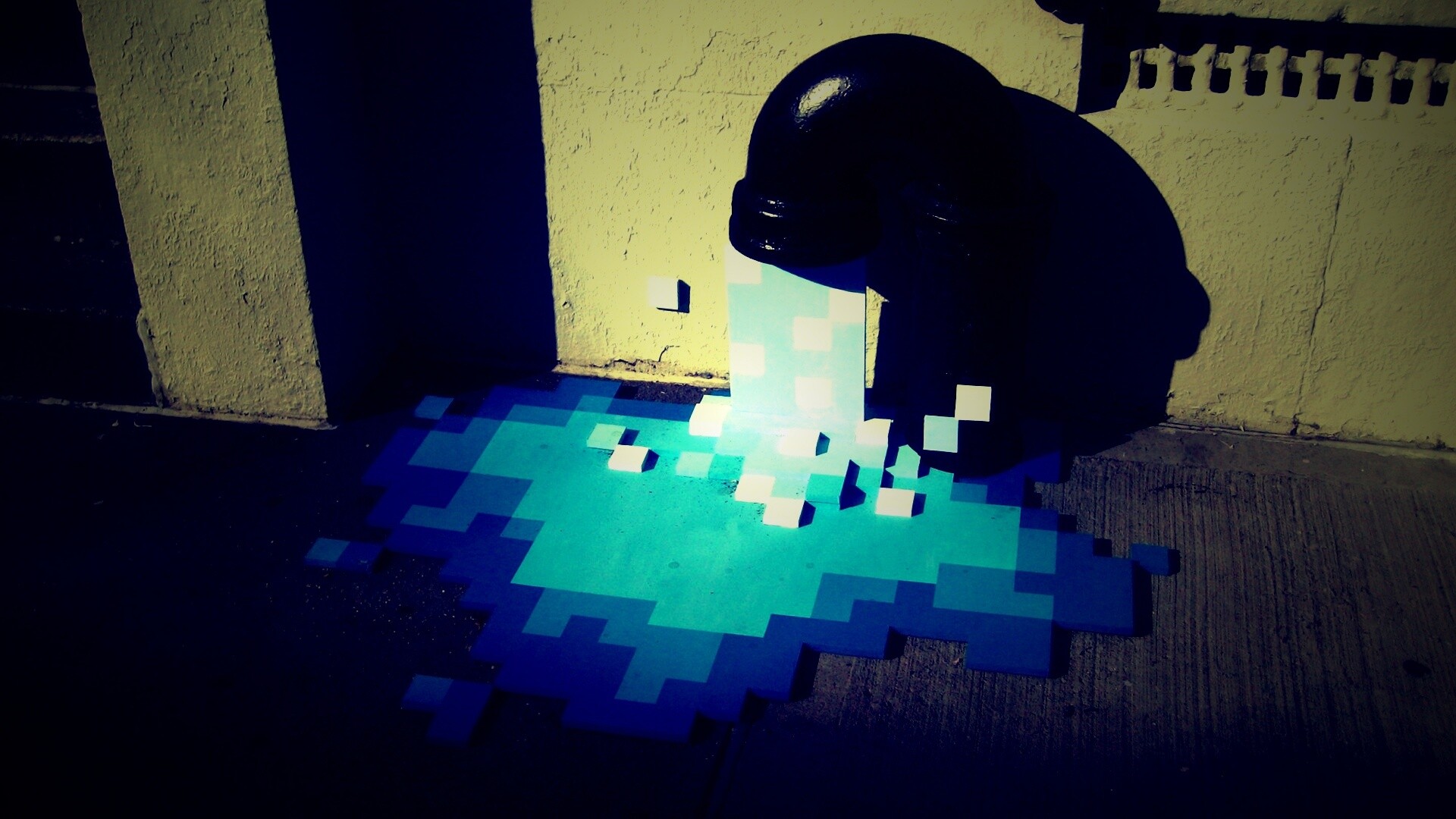 Пиксельный поток обои